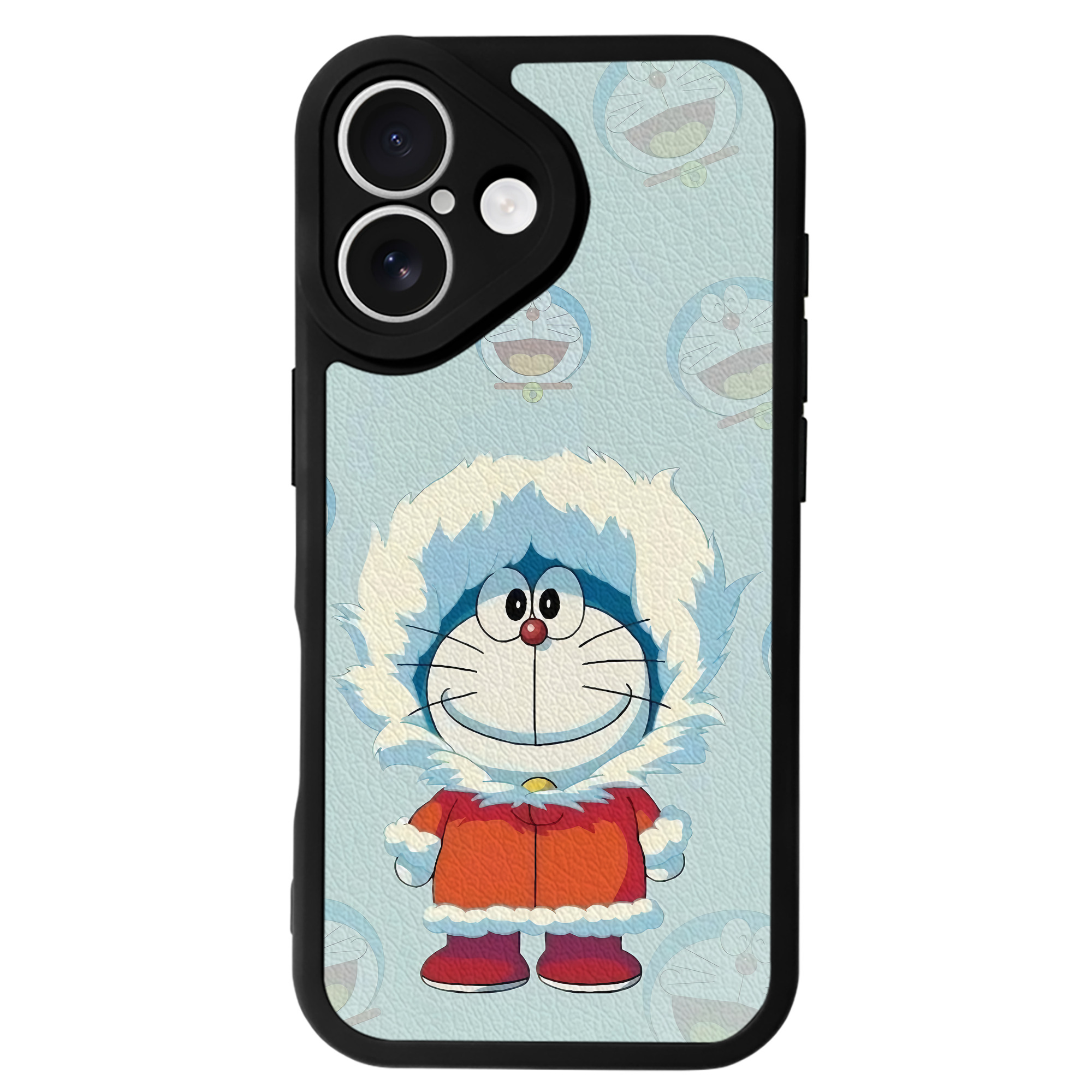 （画像用） ドラえもん Doraemon 【iPhone 16シリーズ対応】シリコンスマホケース（レザー調） 材質：シリコン